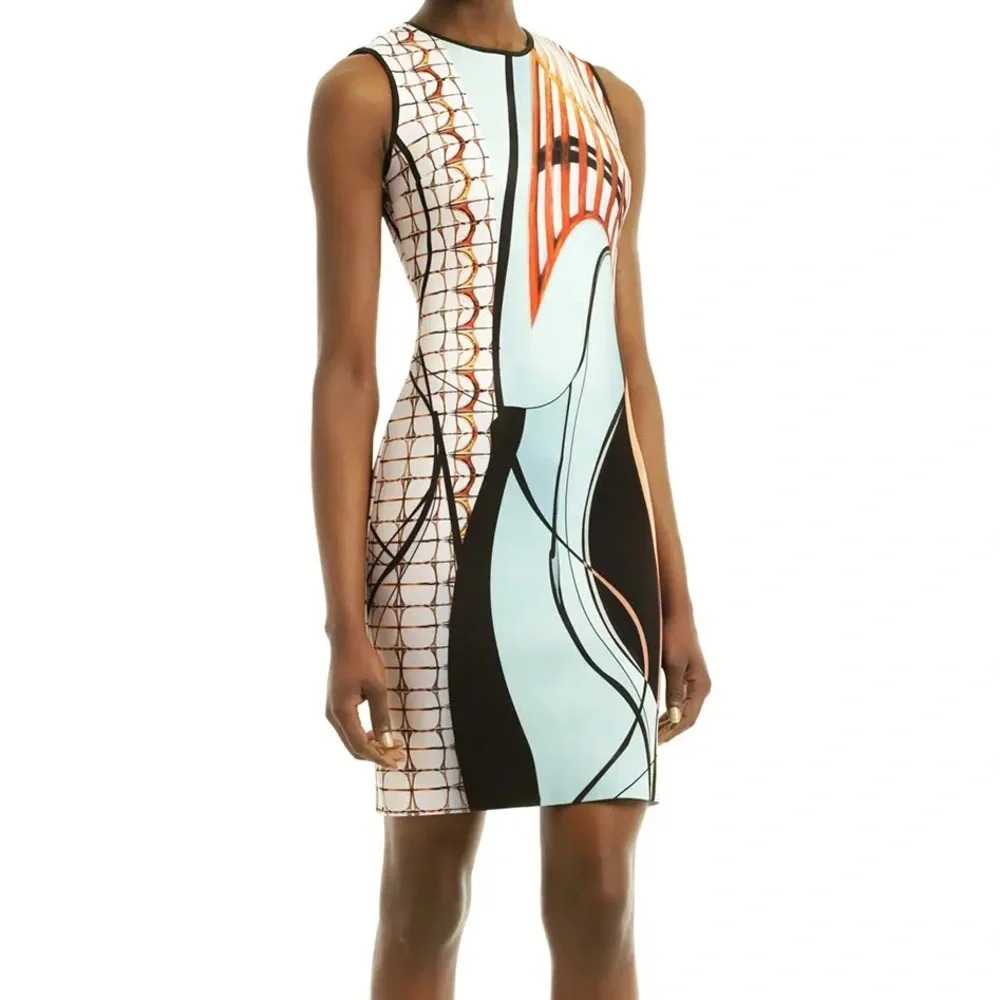 Clover Canyon Palm Springs Print Neoprene Dress - Size Medium